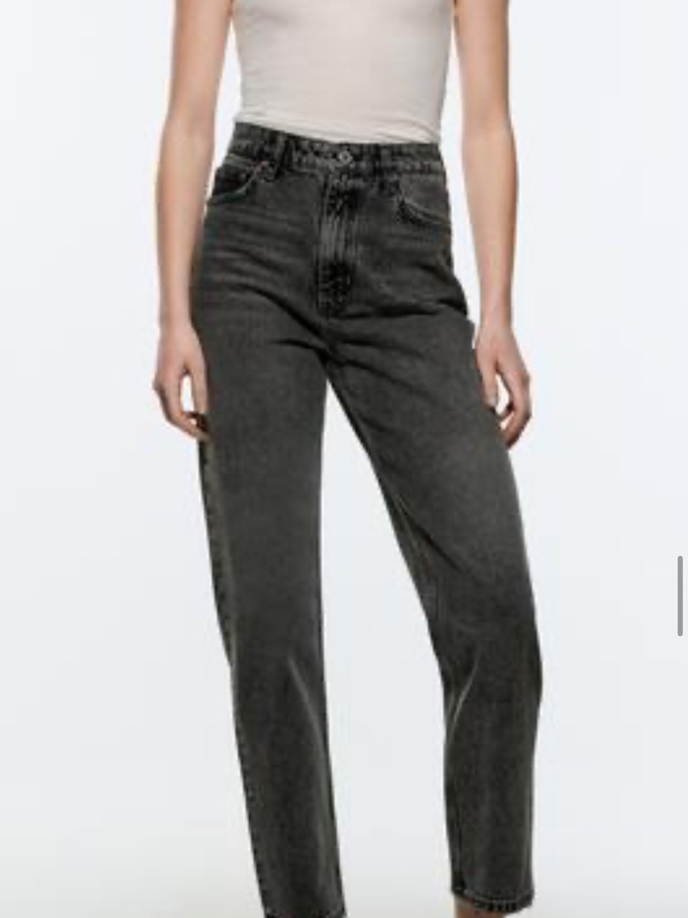 Zara the 90’s mom fit High-Waisted Women's Black Wash Jeans